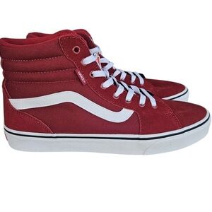 Vans® Filmore Red Canvas Suede Upper Hi Men's High-Top Sneakers Size 8.5